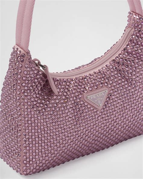 prada pink crystal bag|prada crystal mini bag.